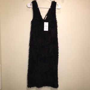 Fuzzy Black Midi Dress🌚